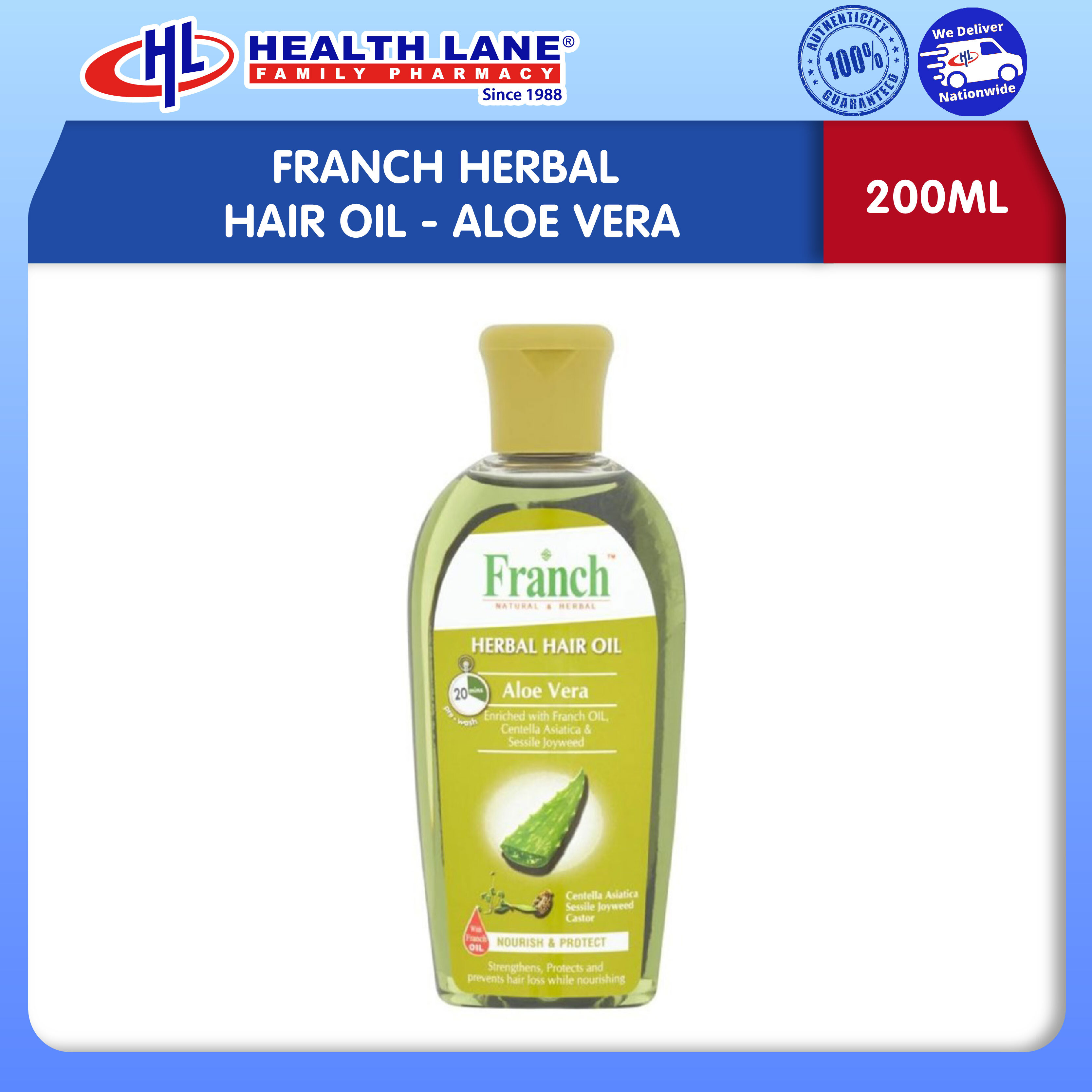 FRANCH HERBAL HAIR OIL ALOE VERA (200ML)